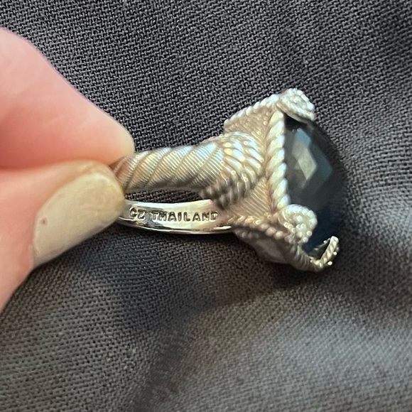 Judith Ripka Blue Quartz Doublet Ring; size 6.5 - Picture 6 of 7